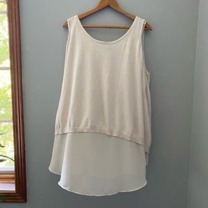 Torrid Cream 2 layer sweater tank top!